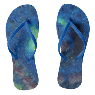 Space Custom Adult, Slim Straps Flip Flops