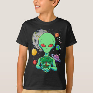 Space Day Celebration Cosmic Alien Tree Of Life Ea T-Shirt