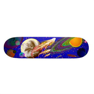 Space Deck Blue Skateboard