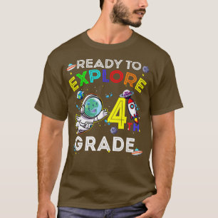 Space Dino Dinosaur Astronaut Ready To Eplore 4th T-Shirt