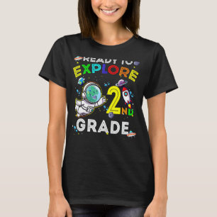 Space Dino Dinosaur Astronaut Ready To Explore 2nd T-Shirt