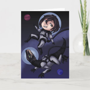Space Dinosaur Card