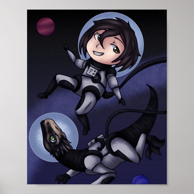 Space Dinosaur Poster (Front)