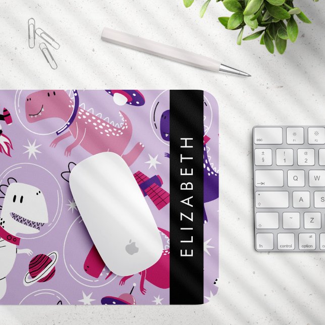 Space Dinosaurs, Cute Dinosaurs, Stars, Your Name Mouse Mat (Creator Uploaded)