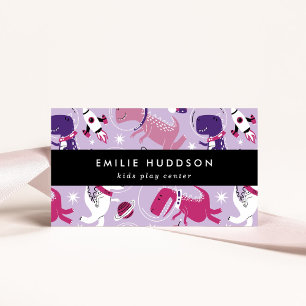 Space Dinosaurs, Kids Play Centre, Activity Centre Business Card