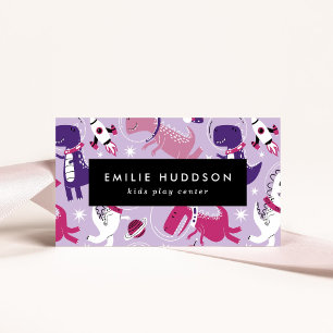 Space Dinosaurs, Kids Play Centre, Activity Centre Business Card