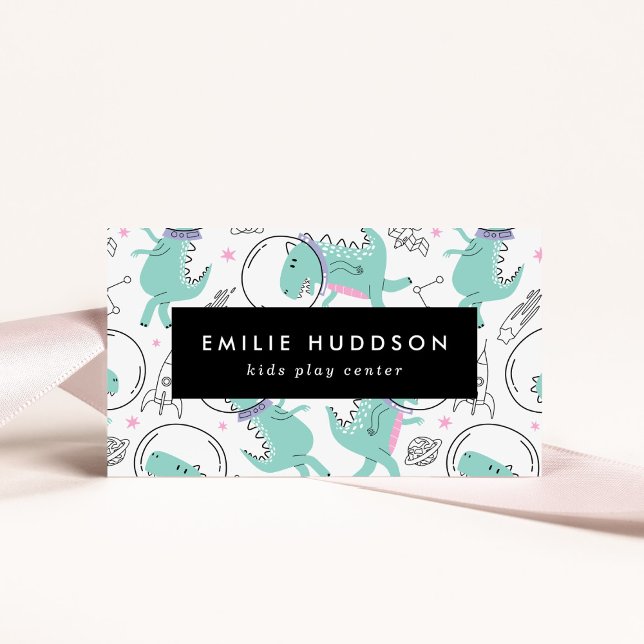 Space Dinosaurs, Kids Play Centre, Activity Centre Business Card (Creator Uploaded)