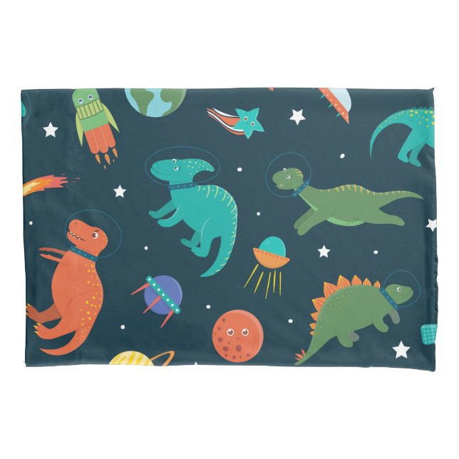 Space Dinosaurs Pillowcase (Front)