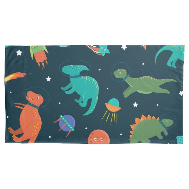 Space Dinosaurs Pillowcase (Front)