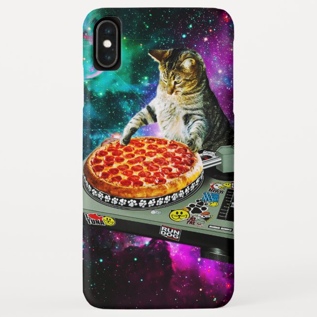 Space dj cat pizza Case-Mate iPhone case (Back)