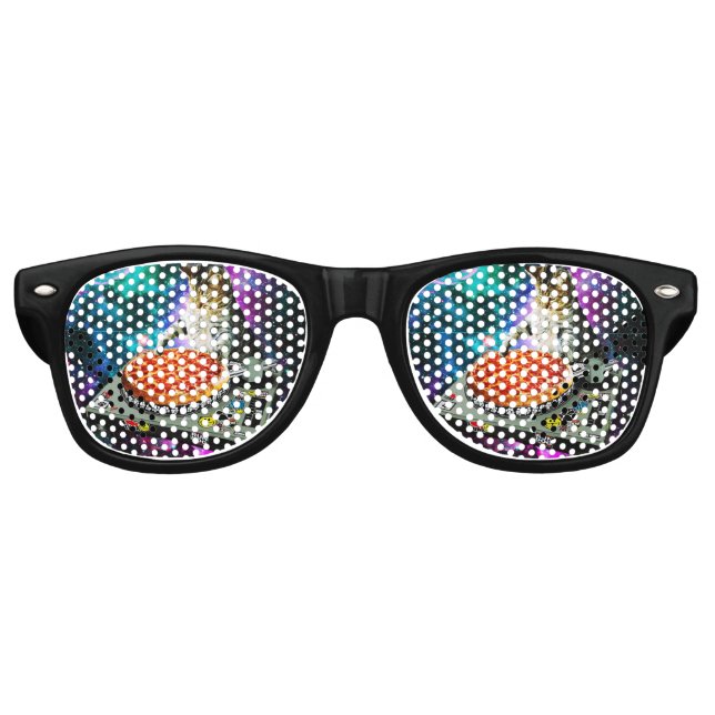 Space dj cat pizza retro sunglasses (Front)
