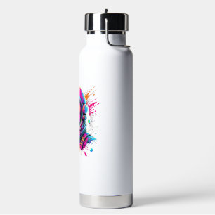Space Dog Lover Design Water Bottle