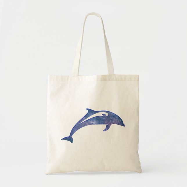 Space Dolphin Tote Bag (Front)