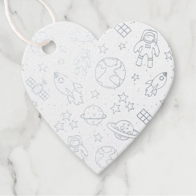 Space Doodles Favour Tags (Front)