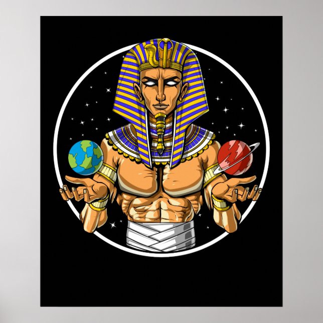 Space Egyptian Pharaoh Poster (Front)