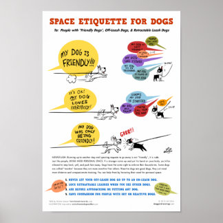Space Etiquette For Dogs Poster - 22 x 32"