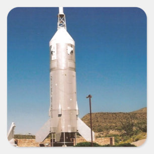 Space Exploration Rocket Square Sticker