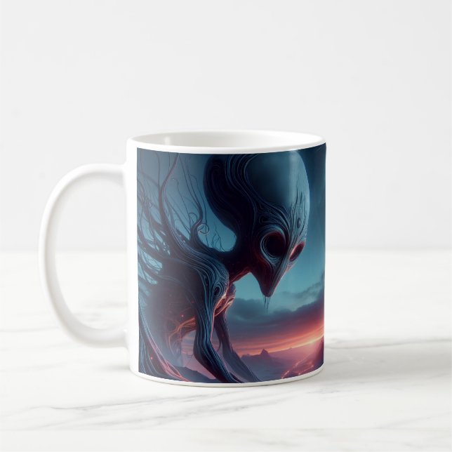 Space Explorer Alien Mug for Sci-Fi Fans/CoffeeMug (Left)