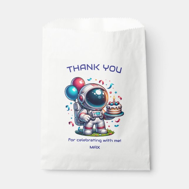  Space Explorer Astronaut Birthday Favour Bag (Front)