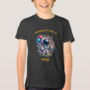 Space Explorer Astronaut Birthday T-Shirt Boy Tri-Blend Shirt