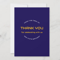  Space Explorer Astronaut Birthday Thank You Card 