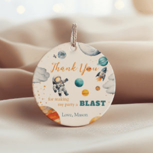 Space Explorer Birthday Favour Tags for Boys