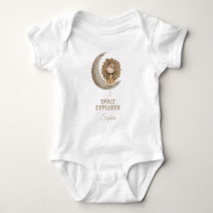 Space Explorer Fairy Moon Personalised Custom Name Baby Bodysuit