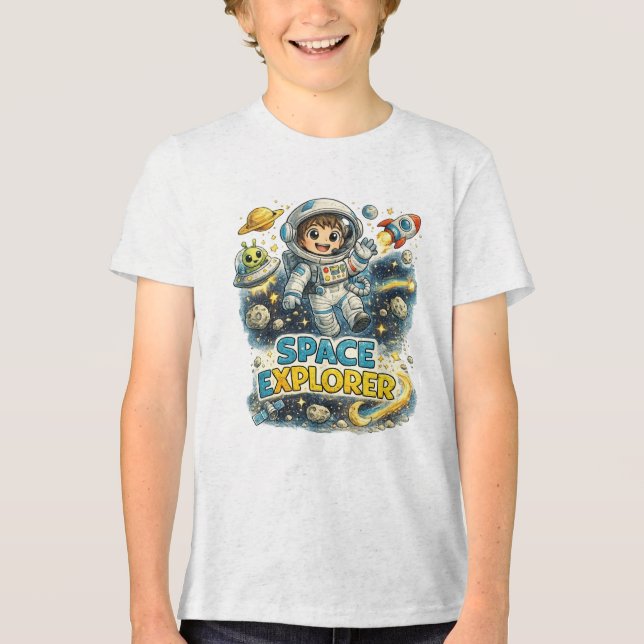 Space Explorer Tri-Blend Shirt (Front)
