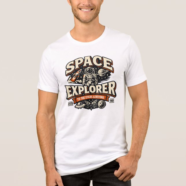 Space Explorer Vintage Style Shirt (Front)