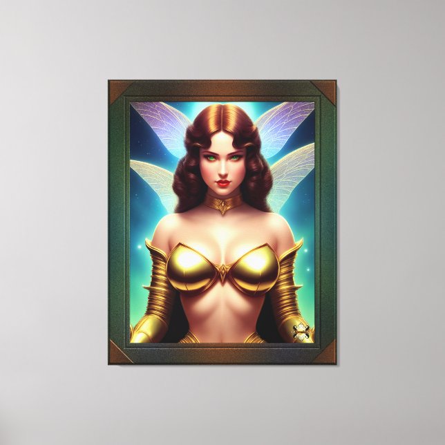 Space Fairy Of The Golden Age by Xzendor7 Canvas Print (Front)