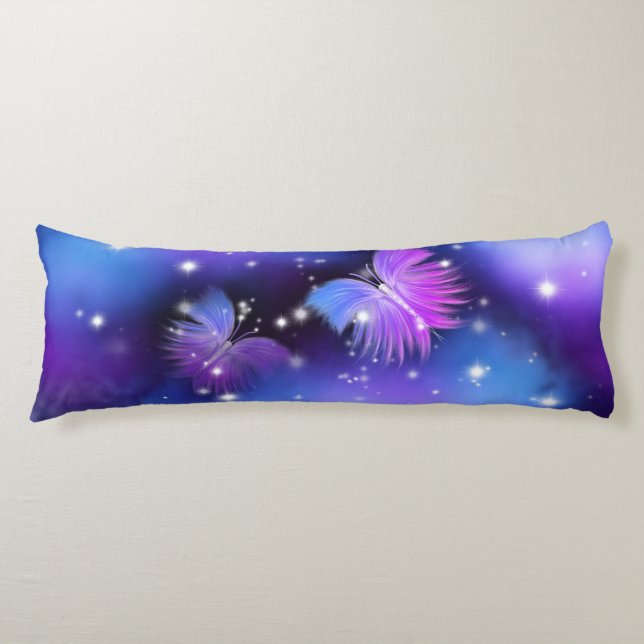 Space Fantasy Butterflies Cosmic Body Cushion (Front)