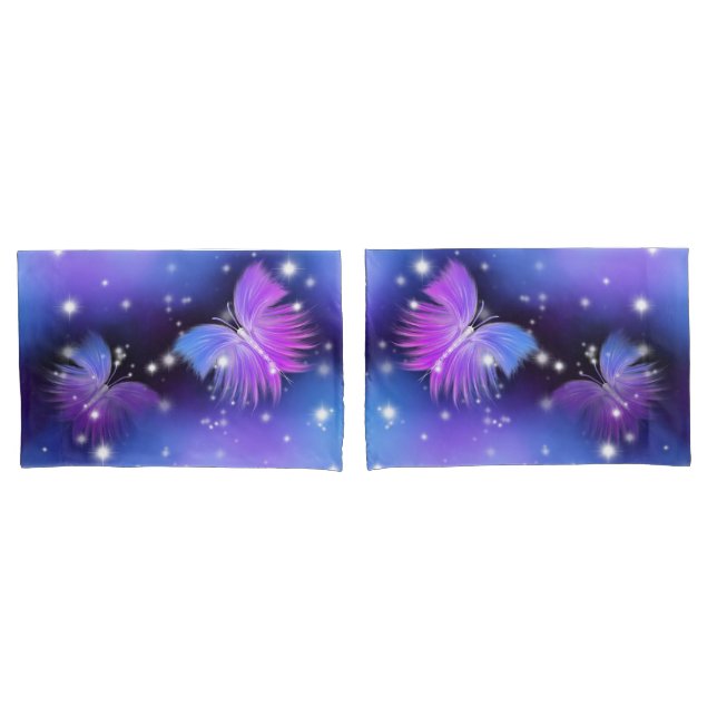 Space Fantasy Butterflies Cosmic Pillowcase (Front-Set)