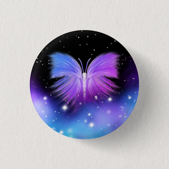 Space Fantasy Butterfly Cosmic 3 Cm Round Badge (Front)