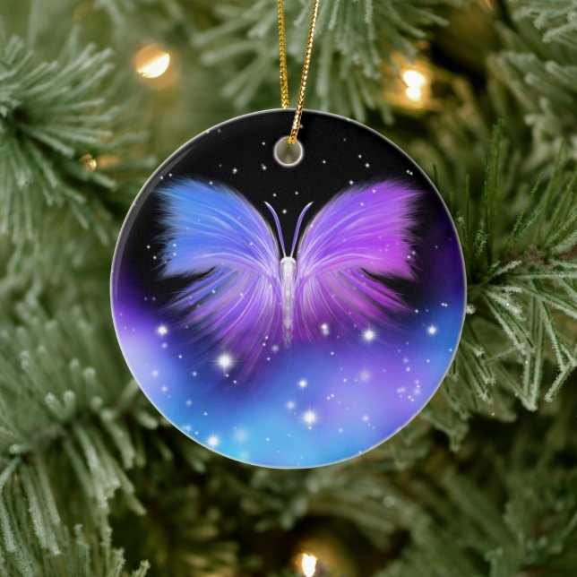 Space Fantasy Butterfly Cosmic Ceramic Tree Decoration (Tree)