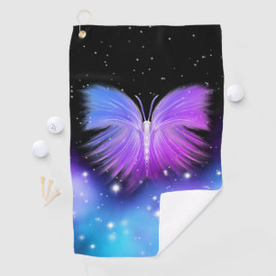 Space Fantasy Butterfly Cosmic Golf Towel
