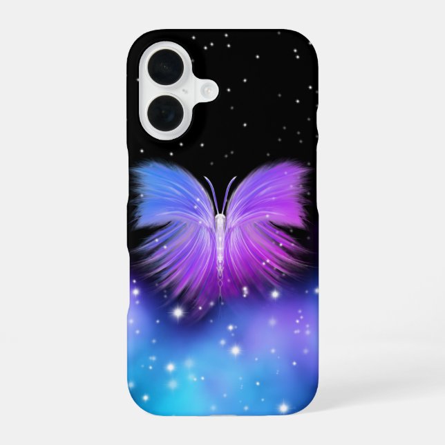 Space Fantasy Butterfly Cosmic iPhone 16 Case (Back)