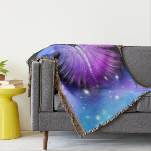 Space Fantasy Butterfly Cosmic Throw Blanket