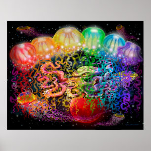 Space Fantasy Tentacles Poster