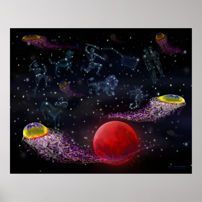 Space Fantasy Tentacles Poster (Front)