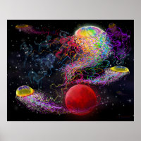 Space Fantasy Tentacles Poster