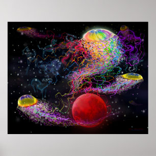 Space Fantasy Tentacles Poster