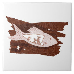 Space Ferrets Ceramic Tile