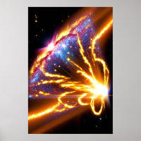 Space Fire Stars Electric Galaxy Night Sky