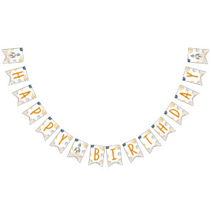 Space First Trip Around The Sun Birthday Party Bunting