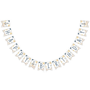 Space First Trip Around The Sun Birthday Party Bunting