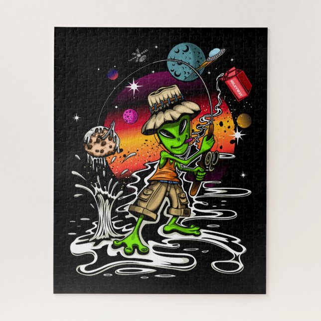 Space Fisherman Jigsaw Puzzle (Vertical)