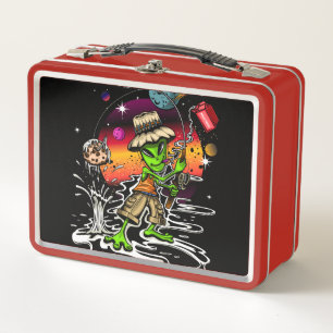 Space Fisherman Metal Lunch Box