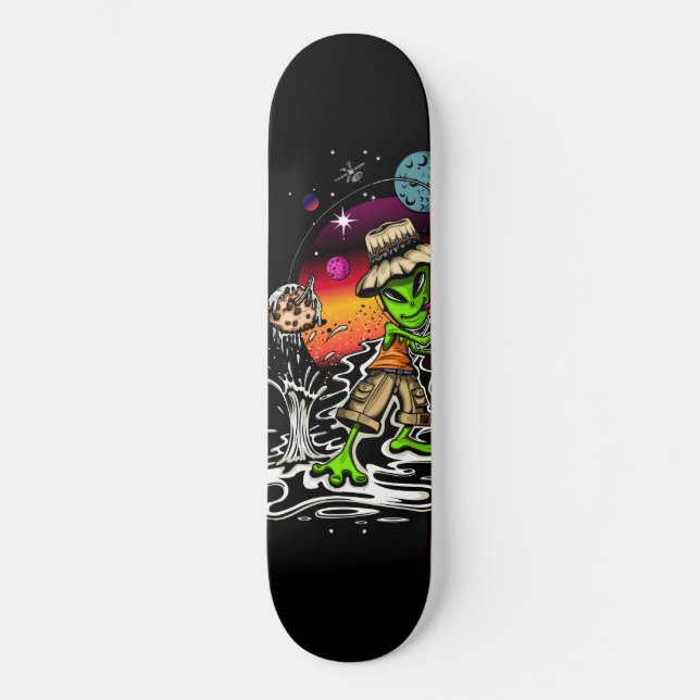Space Fisherman Skateboard (Front)