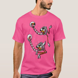 Space Flamingo Bird Astronaut Funny Cosmic Girls B T-Shirt