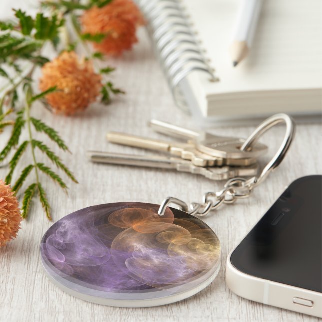 Space Flowers Key Ring (Front Right)